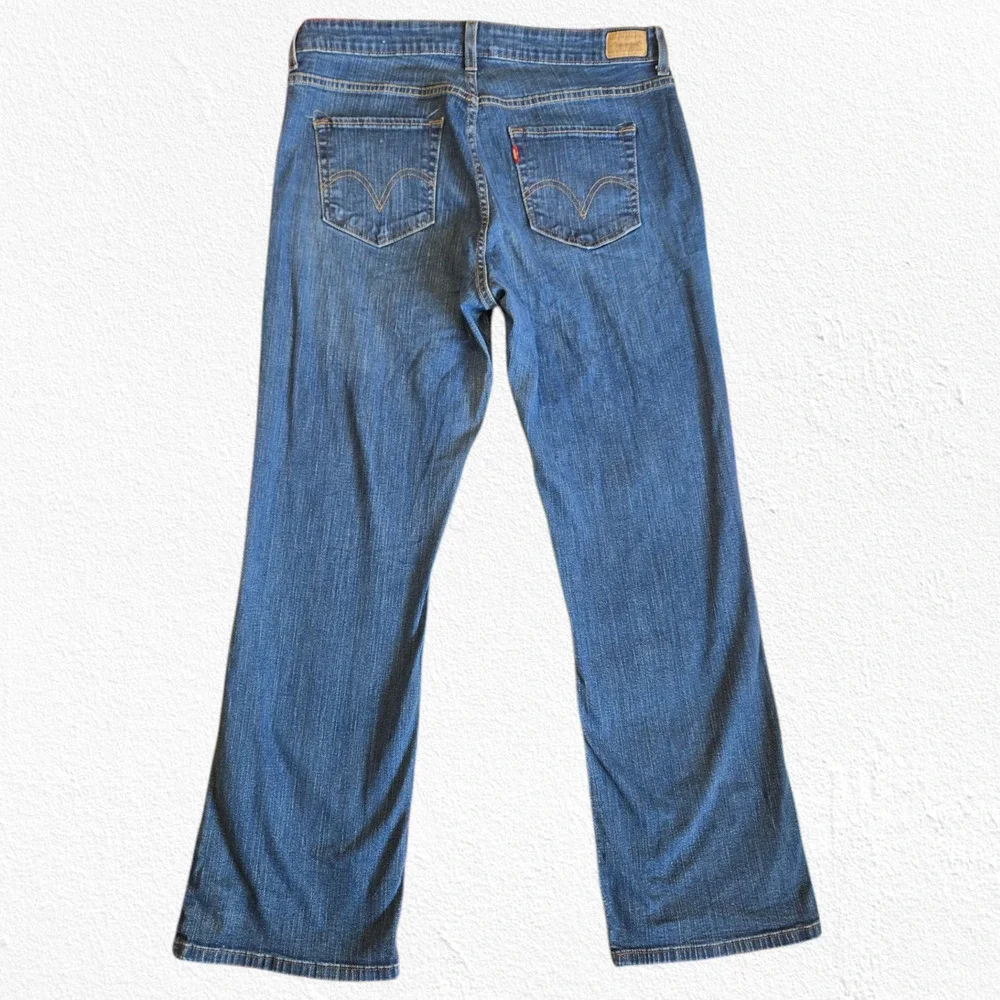 Levi's 512 Perfectly Shaping Medium Wash Mid Rise Wide Leg Bootcut Jeans Size 12